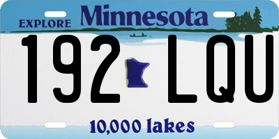 MN license plate 192LQU
