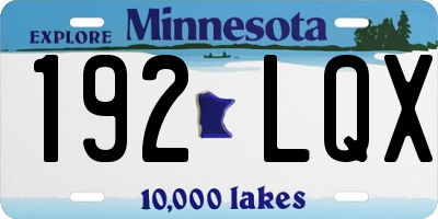 MN license plate 192LQX
