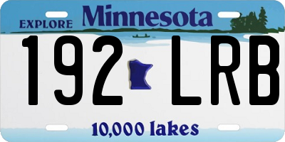 MN license plate 192LRB
