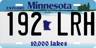 MN license plate 192LRH