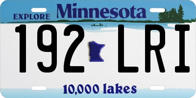 MN license plate 192LRI