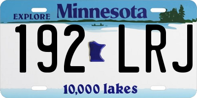 MN license plate 192LRJ