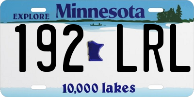MN license plate 192LRL