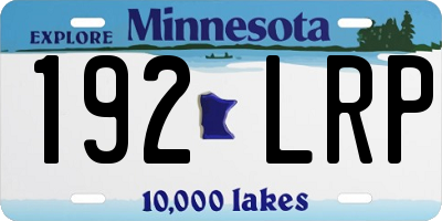 MN license plate 192LRP