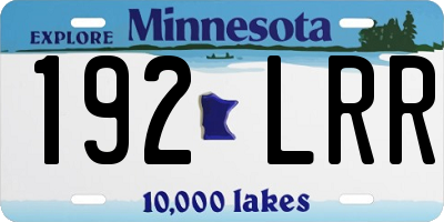 MN license plate 192LRR