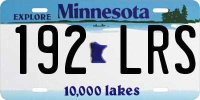 MN license plate 192LRS