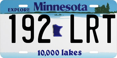 MN license plate 192LRT