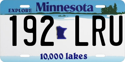 MN license plate 192LRU