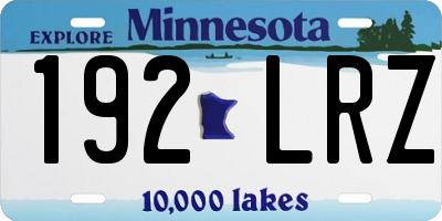 MN license plate 192LRZ
