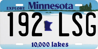 MN license plate 192LSG