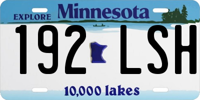 MN license plate 192LSH