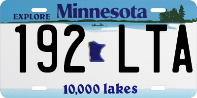 MN license plate 192LTA