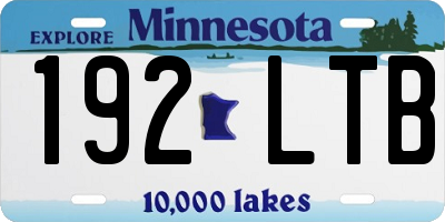 MN license plate 192LTB