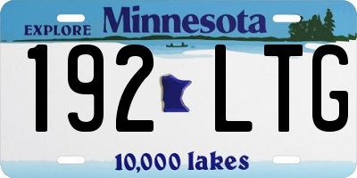 MN license plate 192LTG