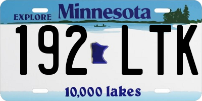 MN license plate 192LTK