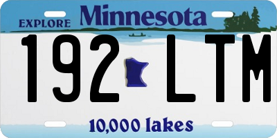 MN license plate 192LTM