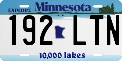 MN license plate 192LTN