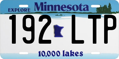MN license plate 192LTP