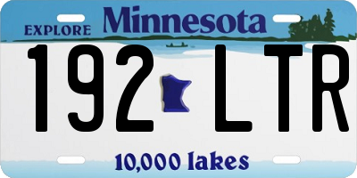 MN license plate 192LTR
