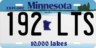 MN license plate 192LTS