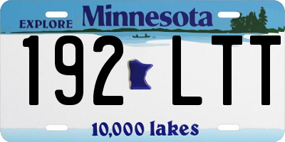 MN license plate 192LTT