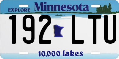 MN license plate 192LTU