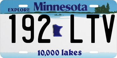 MN license plate 192LTV