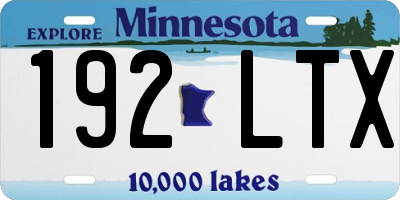 MN license plate 192LTX