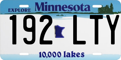 MN license plate 192LTY