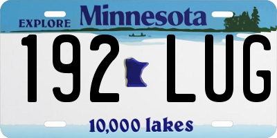 MN license plate 192LUG