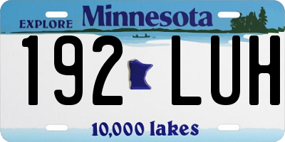 MN license plate 192LUH
