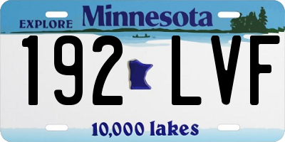 MN license plate 192LVF