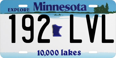 MN license plate 192LVL