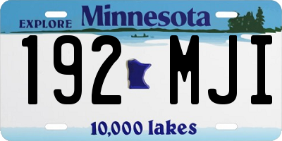 MN license plate 192MJI