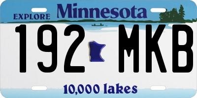 MN license plate 192MKB