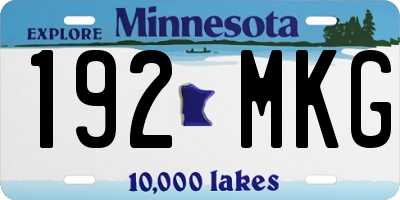 MN license plate 192MKG