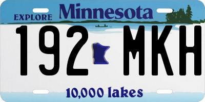 MN license plate 192MKH