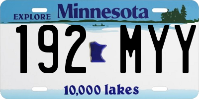 MN license plate 192MYY