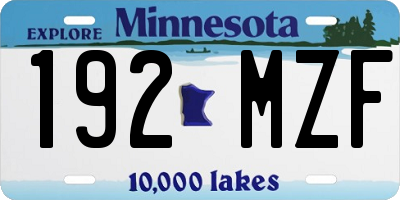 MN license plate 192MZF