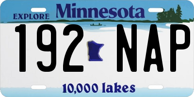 MN license plate 192NAP