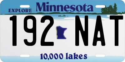 MN license plate 192NAT