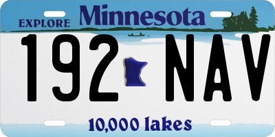 MN license plate 192NAV