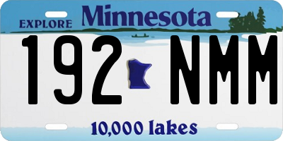 MN license plate 192NMM
