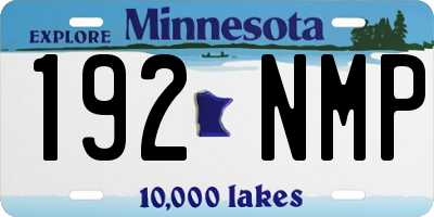 MN license plate 192NMP