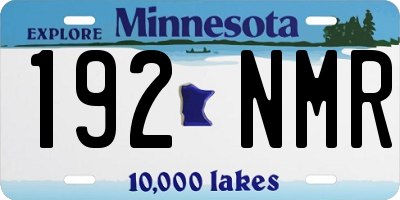 MN license plate 192NMR