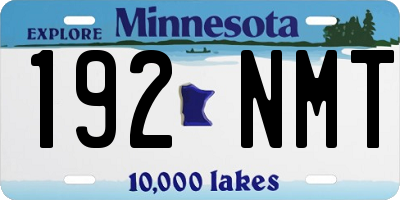 MN license plate 192NMT