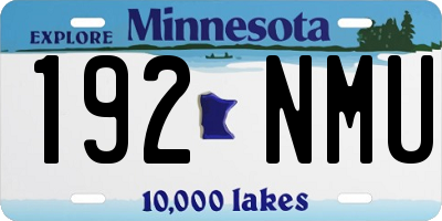 MN license plate 192NMU
