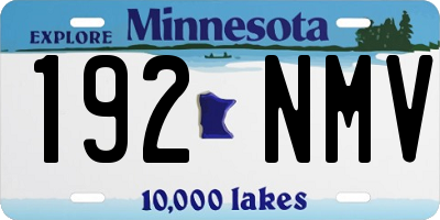 MN license plate 192NMV
