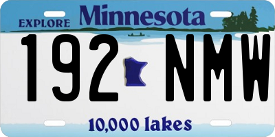 MN license plate 192NMW
