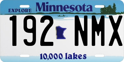 MN license plate 192NMX